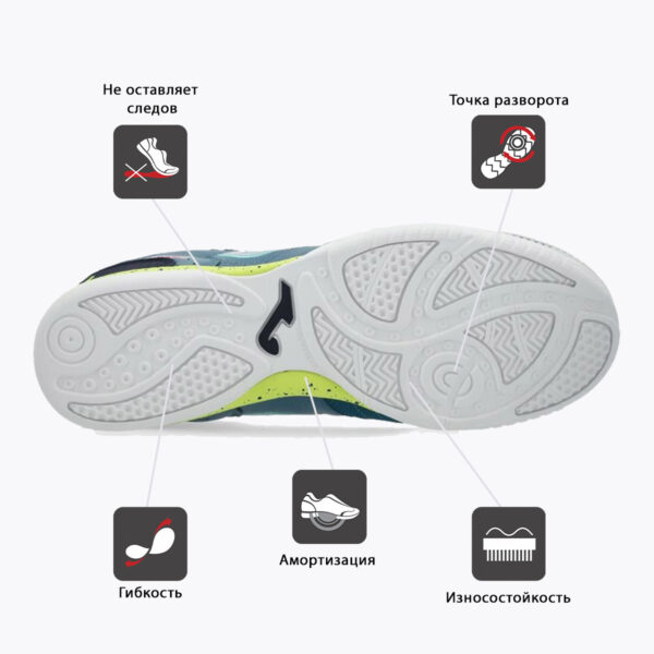 1360584AC8AE7C49E06386DE4553DBD6 JOMA. Футзальная обувь TOP FLEX TOPS2417IN