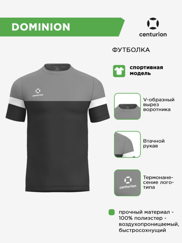 55B5EDDA57DF2A36E063140AA8C08DA7 Футболка трехцветная DOMINION FJ0105M0403